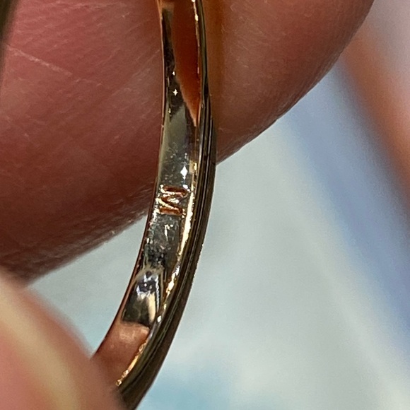 Christian Dior Code Ring Set Mint Green Crystals Bands Size M 52 US 6 - Picture 14 of 14